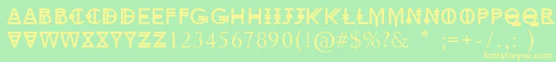 New York Font – Yellow Fonts on Green Background