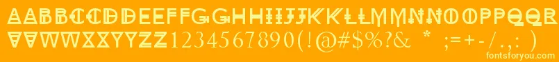 New York Font – Yellow Fonts on Orange Background