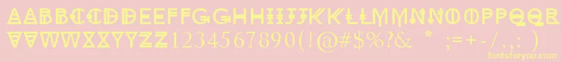 New York Font – Yellow Fonts on Pink Background