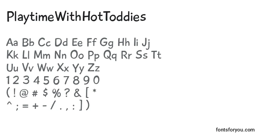 Schriftart PlaytimeWithHotToddies – Alphabet, Zahlen, spezielle Symbole