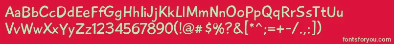 PlaytimeWithHotToddies Font – Green Fonts on Red Background