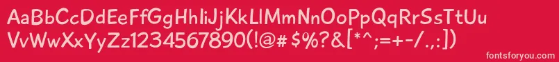 PlaytimeWithHotToddies Font – Pink Fonts on Red Background