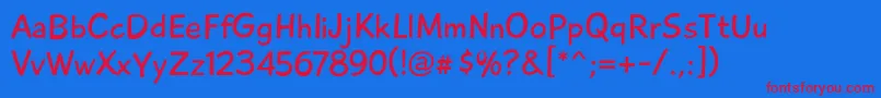 PlaytimeWithHotToddies Font – Red Fonts on Blue Background