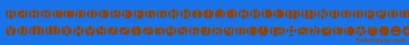 Dblayer2 Font – Brown Fonts on Blue Background