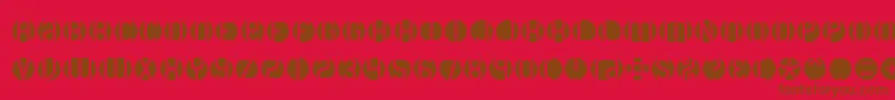 Шрифт Dblayer2 – коричневые шрифты на красном фоне