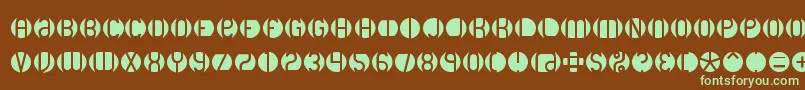 Dblayer2 Font – Green Fonts on Brown Background