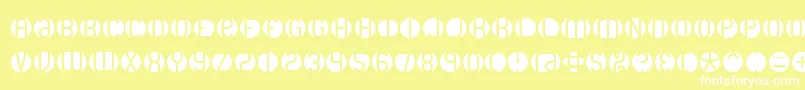 Dblayer2 Font – White Fonts on Yellow Background