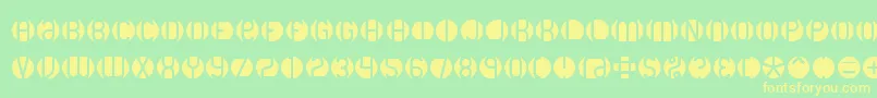 Dblayer2 Font – Yellow Fonts on Green Background