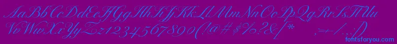 ExcelsorscriptItalic Font – Blue Fonts on Purple Background