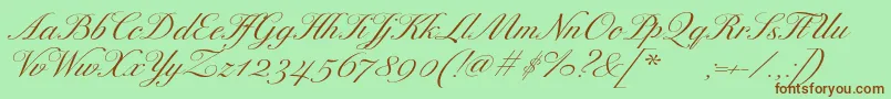 ExcelsorscriptItalic Font – Brown Fonts on Green Background