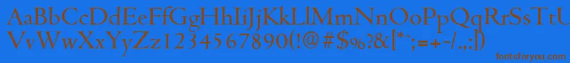 CambridgeserialRegular Font – Brown Fonts on Blue Background