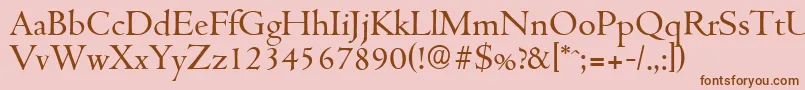 CambridgeserialRegular Font – Brown Fonts on Pink Background