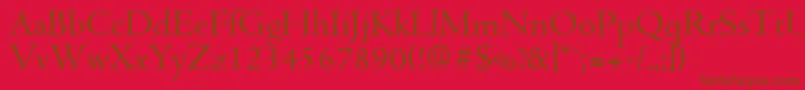Шрифт CambridgeserialRegular – коричневые шрифты на красном фоне