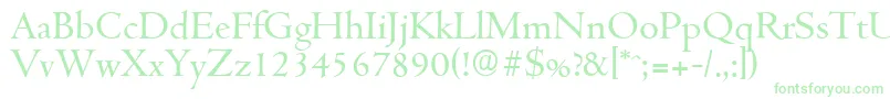CambridgeserialRegular Font – Green Fonts on White Background