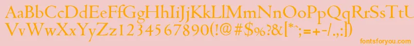 CambridgeserialRegular Font – Orange Fonts on Pink Background