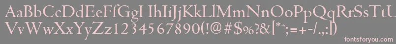CambridgeserialRegular Font – Pink Fonts on Gray Background