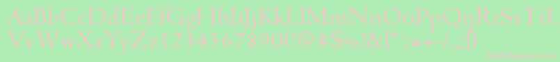 CambridgeserialRegular Font – Pink Fonts on Green Background