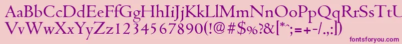 CambridgeserialRegular Font – Purple Fonts on Pink Background