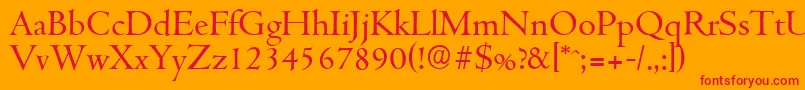 CambridgeserialRegular Font – Red Fonts on Orange Background