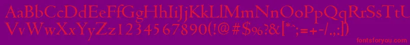 CambridgeserialRegular Font – Red Fonts on Purple Background