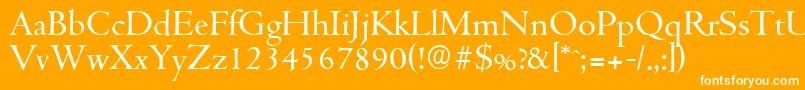 CambridgeserialRegular Font – White Fonts on Orange Background