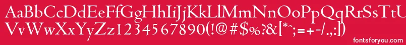 CambridgeserialRegular Font – White Fonts on Red Background