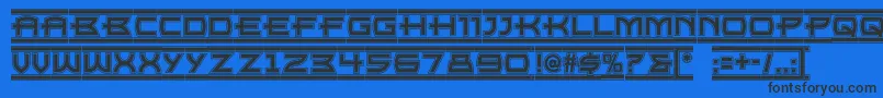 Empirestatenf Font – Black Fonts on Blue Background
