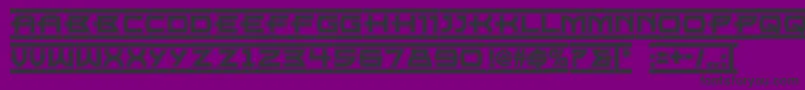 Empirestatenf-Schriftart – Schwarze Schriften auf violettem Hintergrund