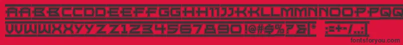 Empirestatenf Font – Black Fonts on Red Background
