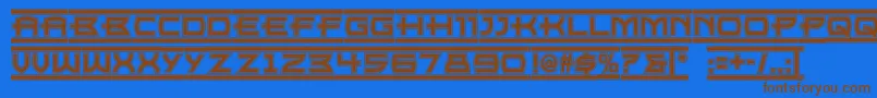 Empirestatenf Font – Brown Fonts on Blue Background