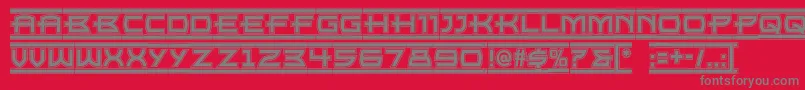 Empirestatenf Font – Gray Fonts on Red Background