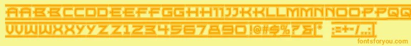 Empirestatenf Font – Orange Fonts on Yellow Background