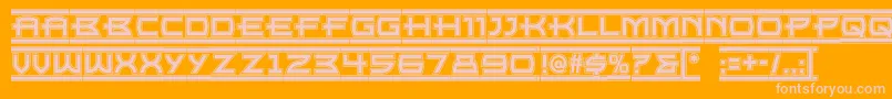 Empirestatenf Font – Pink Fonts on Orange Background