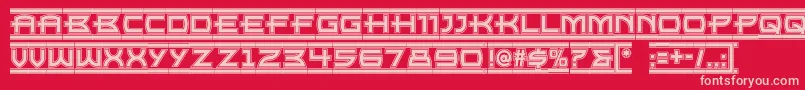 Empirestatenf Font – Pink Fonts on Red Background