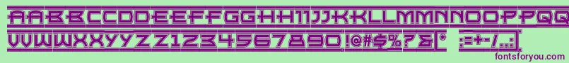 Empirestatenf Font – Purple Fonts on Green Background