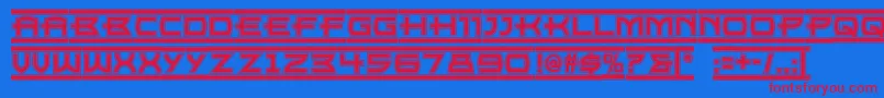 Empirestatenf Font – Red Fonts on Blue Background