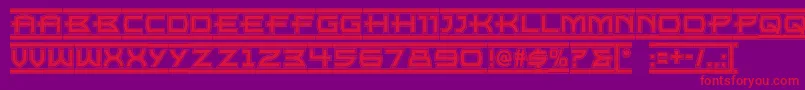 Empirestatenf Font – Red Fonts on Purple Background