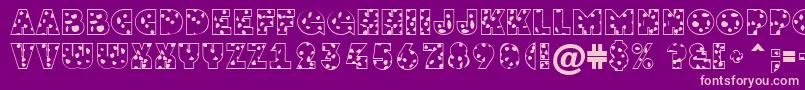 AGrotospt Font – Pink Fonts on Purple Background