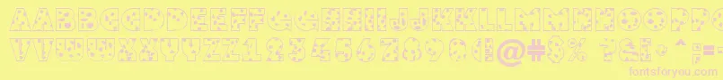 AGrotospt Font – Pink Fonts on Yellow Background