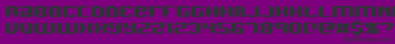 フォントJawbreak – 紫の背景に黒い文字