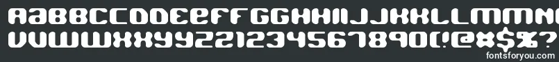 Jawbreak-fontti – valkoiset fontit mustalla taustalla