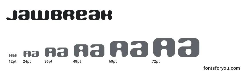 Jawbreak Font Sizes