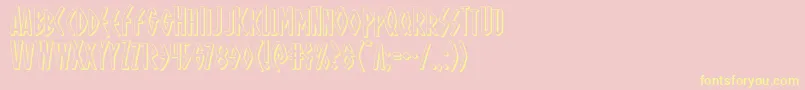 Ohmightyisis3D-Schriftart – Gelbe Schriften auf rosa Hintergrund