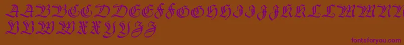 Thannhaeuserzier Font – Purple Fonts on Brown Background