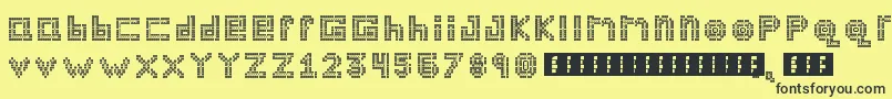 Bloodshot11 Font – Black Fonts on Yellow Background