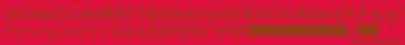 Bloodshot11 Font – Brown Fonts on Red Background