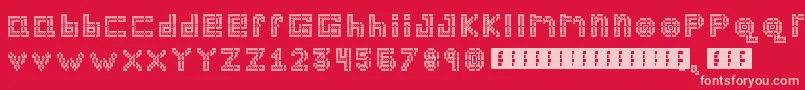 Bloodshot11 Font – Pink Fonts on Red Background