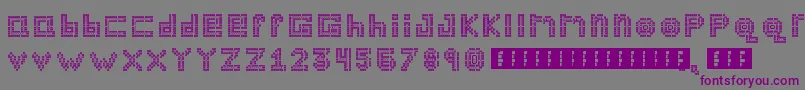Bloodshot11 Font – Purple Fonts on Gray Background
