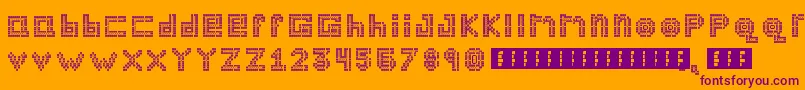 Шрифт Bloodshot11 – фиолетовые шрифты на оранжевом фоне