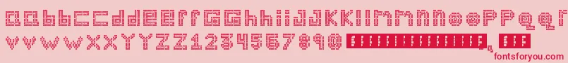 Bloodshot11 Font – Red Fonts on Pink Background